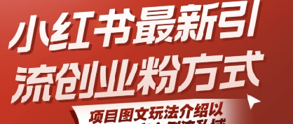 小红书最新引流创业粉方式，项目图文玩法介绍以及如何安全倒流私域-KAI的视界