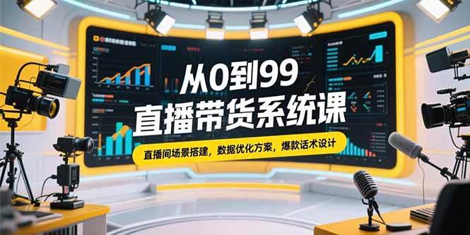 （15362期）从0到99直播带货系统课，直播间场景搭建，数据优化方案，爆款话术设计-KAI的视界