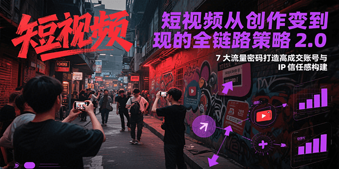 短视频从创作到变现的全链路策略2.0，7大流量密码构建IP信任感打造高成交账号-KAI的视界