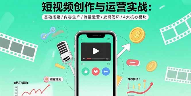 （15819期）短视频创作与运营实战：基础搭建/内容生产/流量运营/变现闭环/4大核心模块-KAI的视界