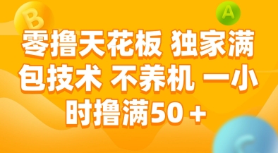 零撸天花板，独家满包技术，不用养机，一小时撸满50+，收益稳定【揭秘】-KAI的视界