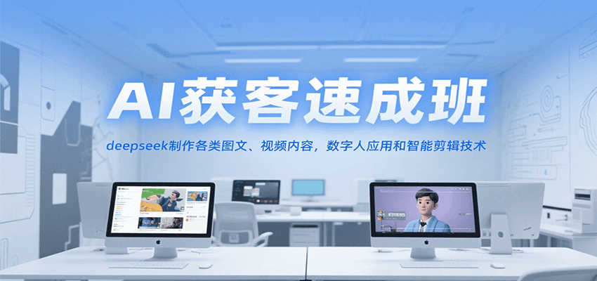 AI获客速成班，deepseek制作各类图文、视频内容，数字人应用和智能剪辑技术-KAI的视界