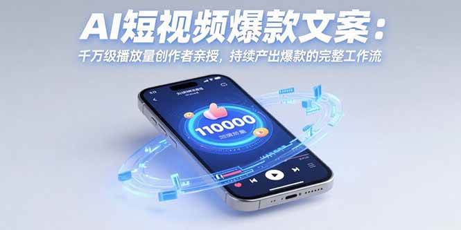 （15569期）AI短视频爆款文案：千万级播放量创作者亲授，持续产出爆款的完整工作流-KAI的视界