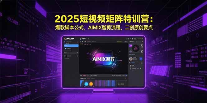 （15475期）2025短视频矩阵特训营：爆款脚本公式，AIMIX智剪流程，二创原创要点-KAI的视界