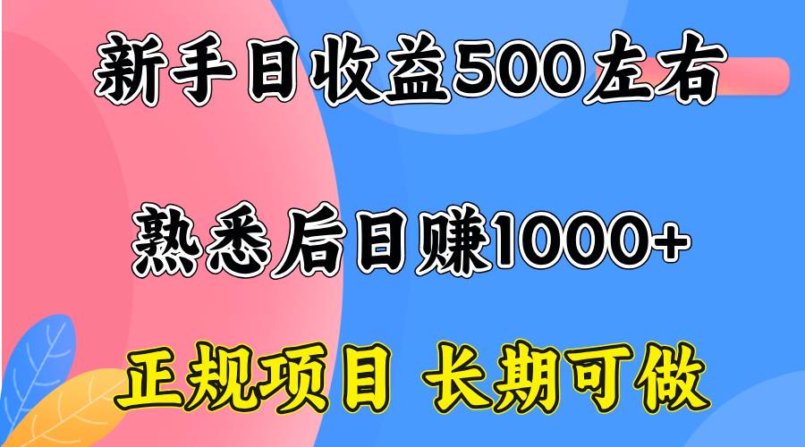 图片[1]-（15978期）一台电脑，前期日收益300-500，熟练后日入1000左右-KAI的视界