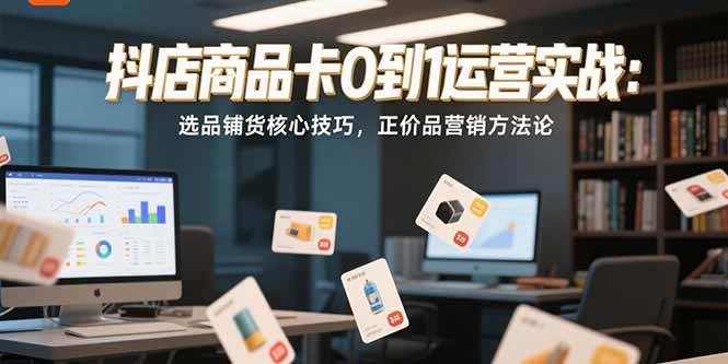 （15329期）抖店商品卡0到1运营实战：选品铺货核心技巧，正价品营销方法论-KAI的视界