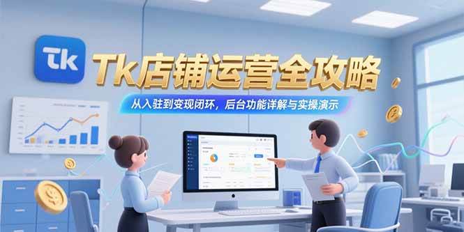 （15345期）Tk店铺运营全攻略，从入驻到变现闭环，后台功能详解与实操演示-KAI的视界
