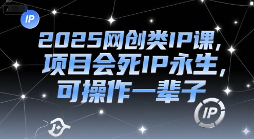 2025网创类IP课，项目会死IP永生，可操作一辈子-KAI的视界