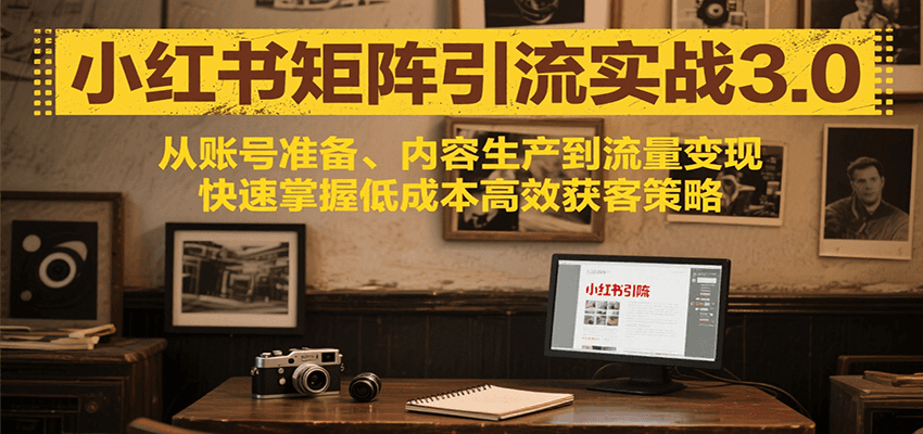 小红书矩阵引流3.0，从账号准备、内容生产到流量变现，快速掌握低成本高效获客策略-KAI的视界
