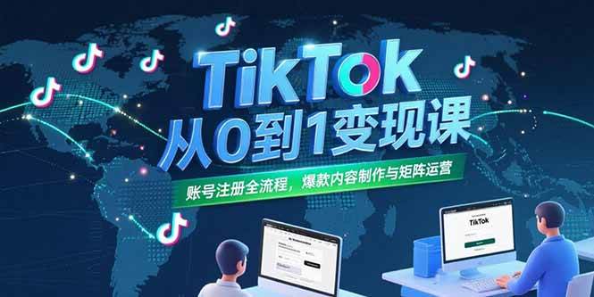 （15346期）TikTok从0到1变现课，账号注册全流程，爆款内容制作与矩阵运营-KAI的视界