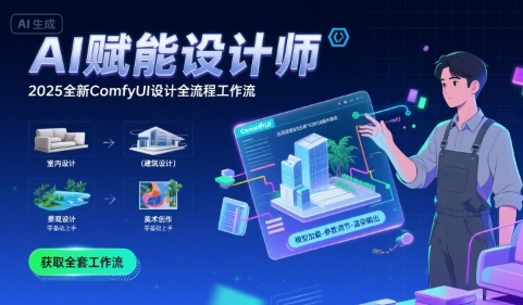 AI赋能设计师， 2025全新comfyui设计全流程工作流 ，室内-建筑-景观-美术，零基础直接上手-KAI的视界