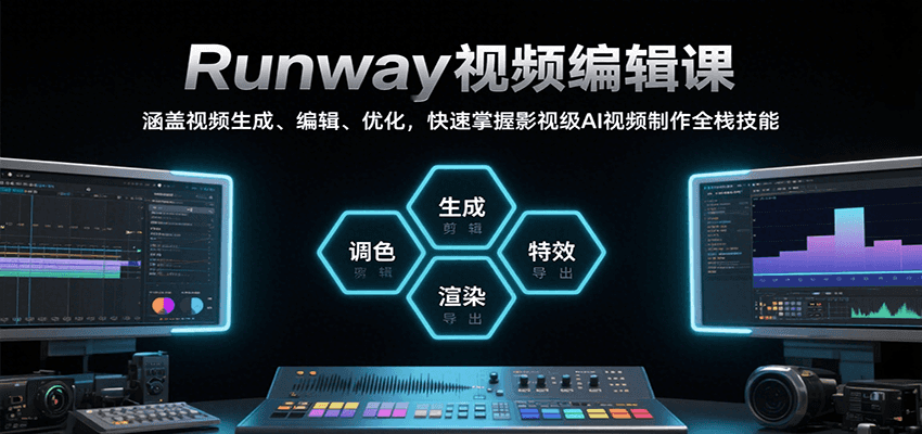 Runway视频编辑课，涵盖视频生成、编辑、优化，快速掌握影视级AI视频制作全栈技能-KAI的视界