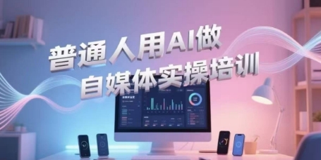 普通人用AI做自媒体实操培训，普通人一个人用ai做自媒体，视频制作、短视频引流、直播带货，轻松入门-KAI的视界