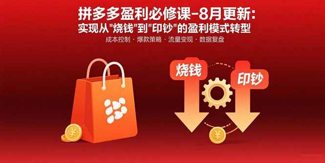 （15771期）拼多多盈利必修课-8月更新：突破运营瓶颈 实现从烧钱到印钞的盈利模式转型-KAI的视界