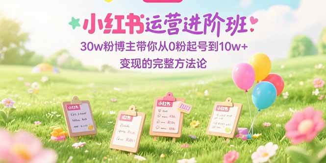 （15318期）小红书运营进阶班：30w粉博主带你从0粉起号到10w+变现的完整方法论-KAI的视界