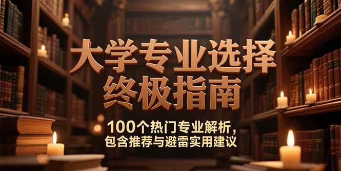 图片[1]-（15261期）付费文：大学专业选择终极指南,100个热门专业解析,包含推荐与避雷实用建议-KAI的视界