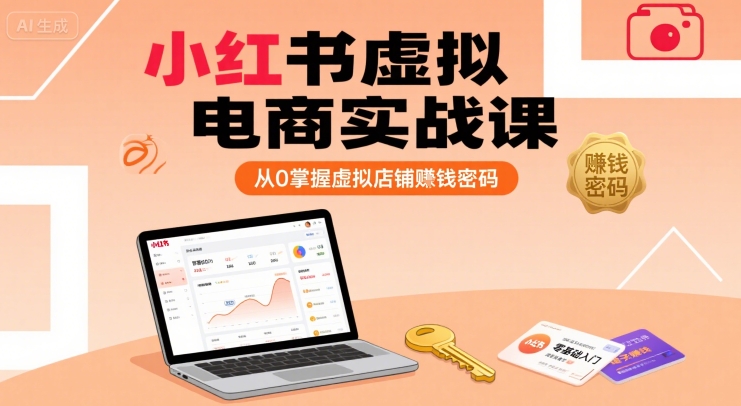 小红书虚拟电商实战课，从0掌握虚拟店铺賺钱密码-KAI的视界