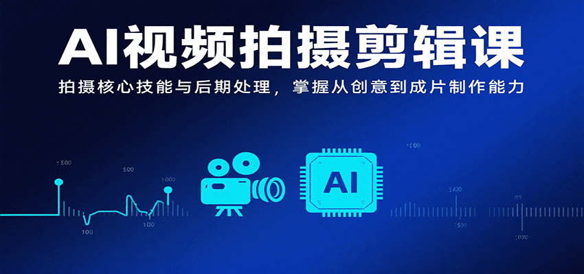 AI视频拍摄剪辑课，拍摄核心技能与后期处理，掌握从创意到成片制作能力-KAI的视界