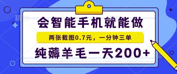 2025年零撸手机项目，二十秒一单，纯薅羊毛，一天200+做就有【揭秘】-KAI的视界