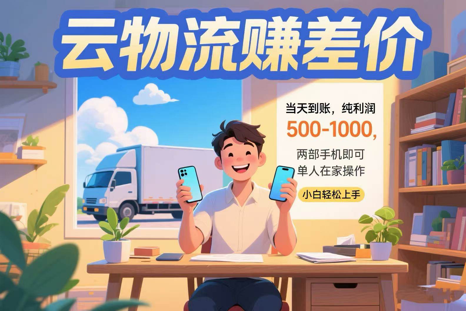 （15492期）云物流赚差价 当天到账纯利润500-1000 两部手机即可 可单人在家操作 小…-KAI的视界