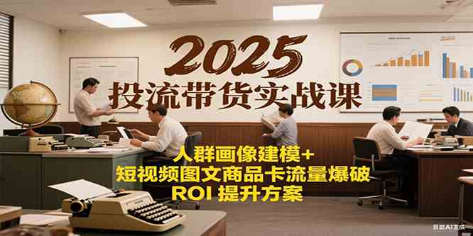 2025投流带货实战课：人群画像建模+短视频图文商品卡流量爆破ROI提升方案-KAI的视界