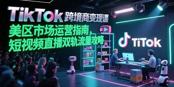 （15344期）TikTok跨境电商变现课，美区市场运营指南，短视频直播双轨流量攻略-KAI的视界