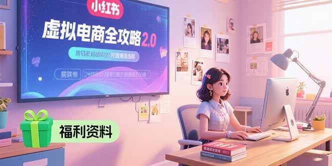 （15387期）虚拟电商全攻略2.0，开店选品实操流程，账号定位、货源发布、笔记发布技巧-KAI的视界