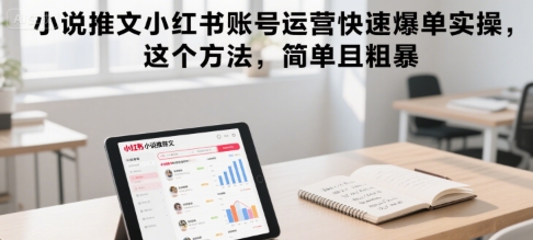 小说推文小红书账号运营快速爆单实操，这个方法，简单且粗暴-KAI的视界