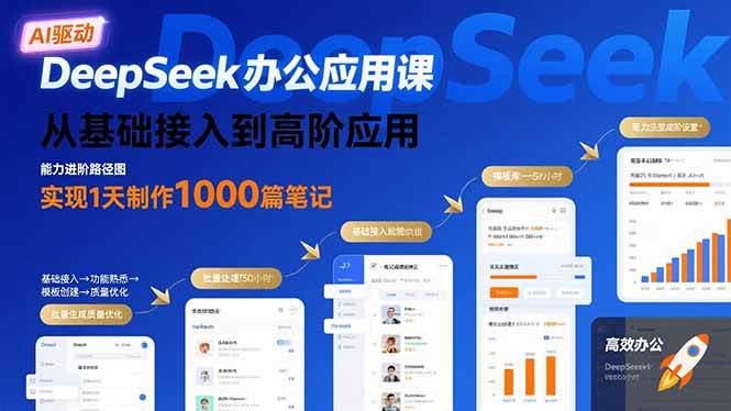 （15754期）DeepSeek办公应用课：从基础接入到高阶应用，实现1天制作1000篇笔记-KAI的视界