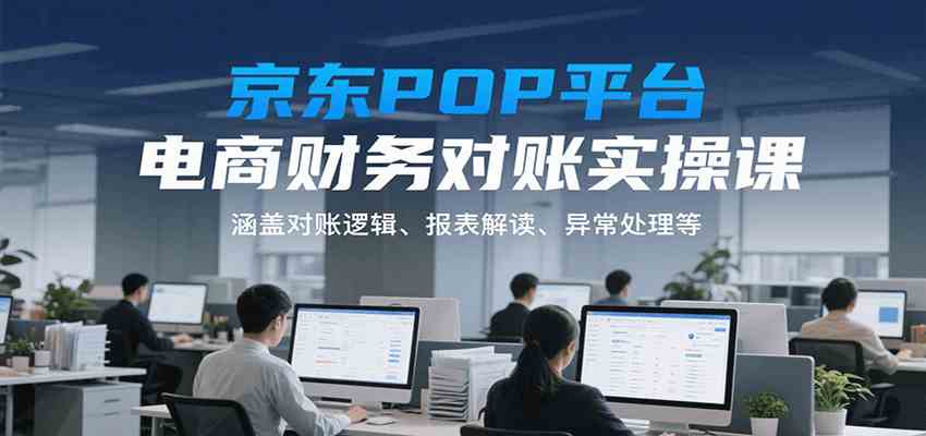 京东POP平台电商财务对账实操课，涵盖对账逻辑、报表解读、异常处理等-KAI的视界