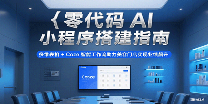 零代码AI小程序搭建指南，多维表格+Coze智能工作流助力美容门店实现业绩飙升-KAI的视界