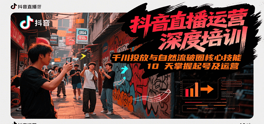 抖音直播运营深度培训，千川投放与自然流核心技能，10天掌握起号及运营(6-7月新课)-KAI的视界