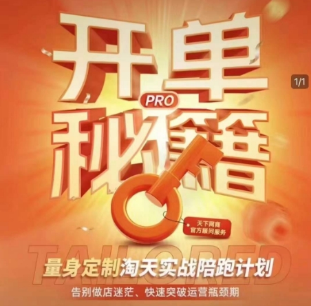 淘宝开单秘籍PRO，量身定制淘天实战陪跑计划，告别做店迷茫、快速突破运营瓶颈期（更新6月）-KAI的视界