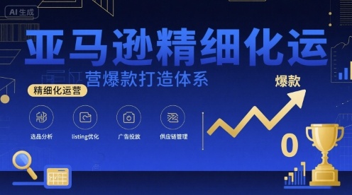 亚马逊精细化运营爆款打造体系，视频课+全套资料文档-KAI的视界