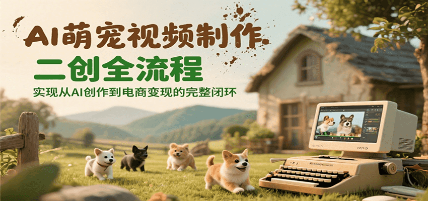 AI萌宠视频制作二创全流程，实现从AI创作到电商变现的完整闭环-KAI的视界