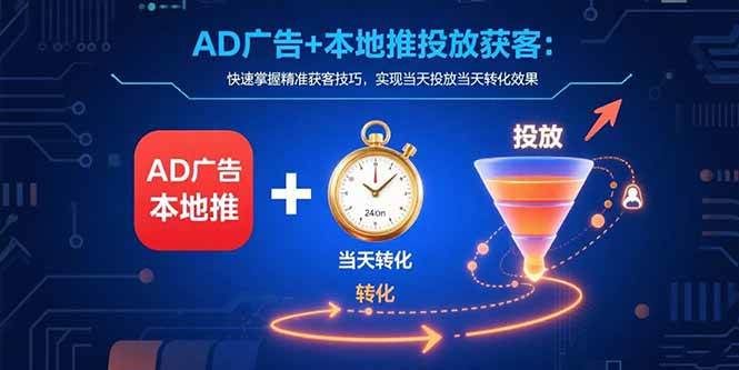 （15637期）AD广告+本地推投放获客：快速掌握精准获客技巧，实现当天投放当天转化效果-KAI的视界