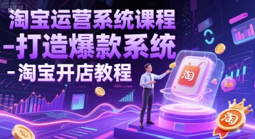 淘宝运营系统课程-打造爆款系统-淘宝开店教程-KAI的视界