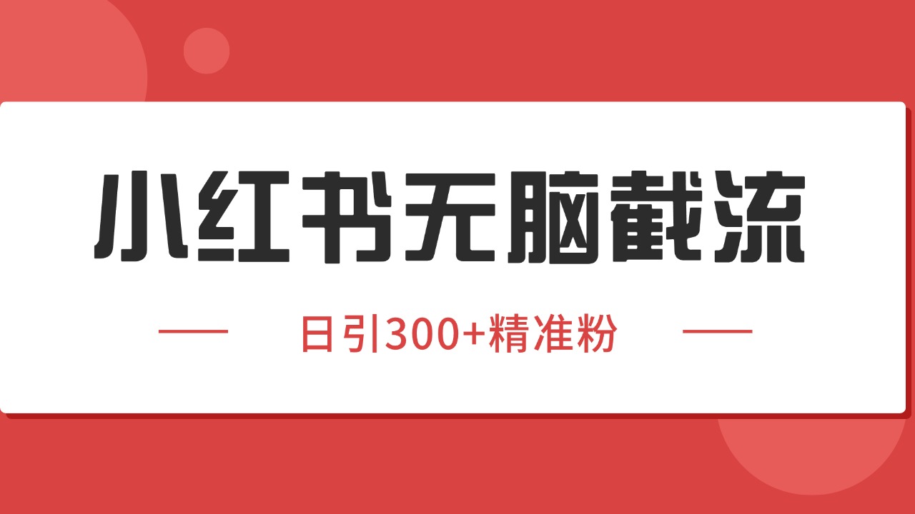 小红书截流同行客源，独家野路子获客玩法 日引200+暴力获客-KAI的视界