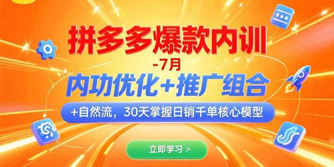 （15402期）拼多多爆款内训-7月 内功优化+推广组合+自然流 30天掌握日销千单核心模型-KAI的视界
