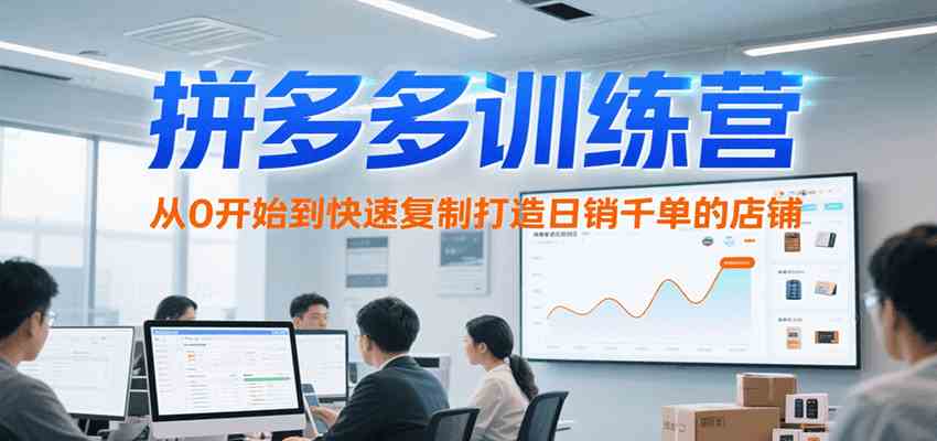 拼多多训练营，从0开始到快速复制打造日销千单的店铺（更新7月）-KAI的视界