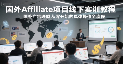 国外Affiliate项目线下实训教程，国外广告联盟从零开始的具体操作全流程-KAI的视界