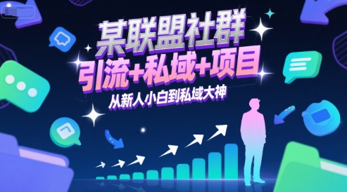 某联盟社群，引流+私域+项目，从新人小白到私域大神-KAI的视界