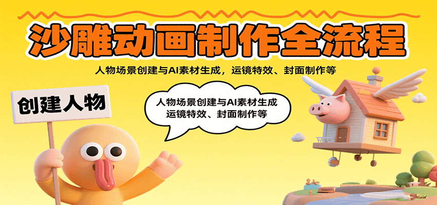 沙雕动画制作全流程：人物场景创建与AI素材生成，运镜特效、封面制作等-KAI的视界
