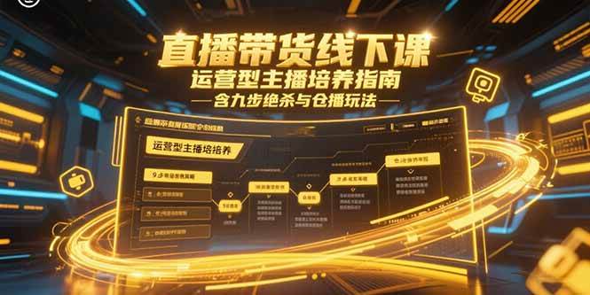 （15281期）直播带货线下课，运营型主播培养指南，含九步绝杀与仓播玩法-KAI的视界