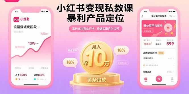 （15859期）小红书变现私教课，暴利产品定位，高转化内容生产术，快速实现月入10万-KAI的视界