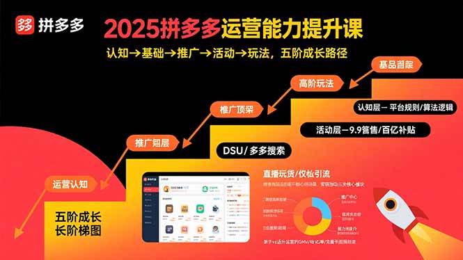 （15826期）2025拼多多运营能力提升课：认知→基础→推广→活动→玩法，五阶成长路径-KAI的视界