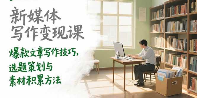 （15345期）新媒体写作变现课，爆款文章写作技巧，选题策划与素材积累方法-KAI的视界