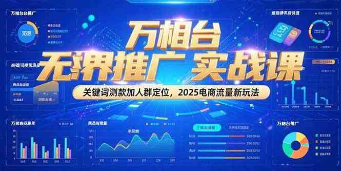 万相台无界推广实战课，关键词测款加人群定位，2025电商流量新玩法-KAI的视界