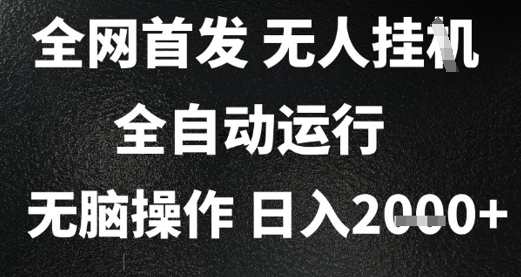 2025首发无人挂G项目，日入2k+，全自动运行，无脑操作，长期稳定 小白可玩【揭秘】-KAI的视界