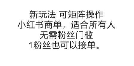可矩阵操作，小红书商单新玩法，适合所有人，无需粉丝门槛，1粉丝也可以接单-KAI的视界